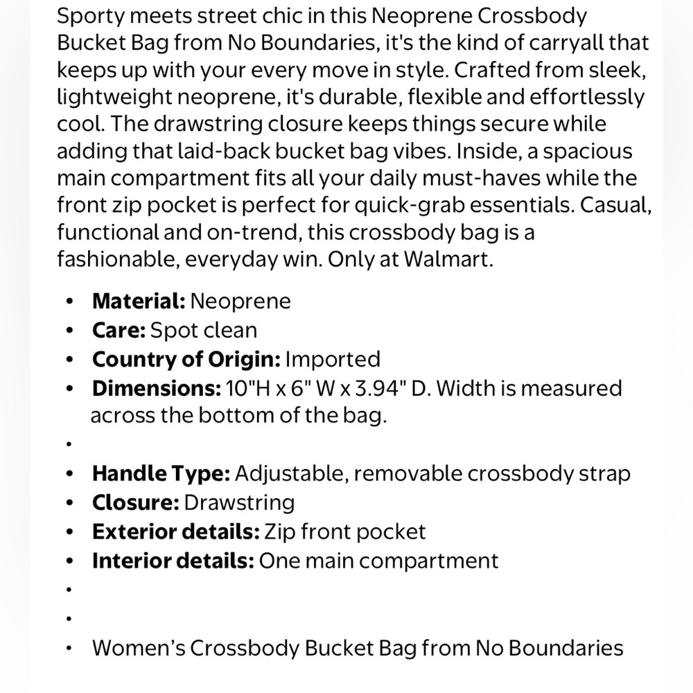 NWT No Boundaries Hot Pink Neoprene Tumbler Holder Crossbody Bag - Picture 6 of 12